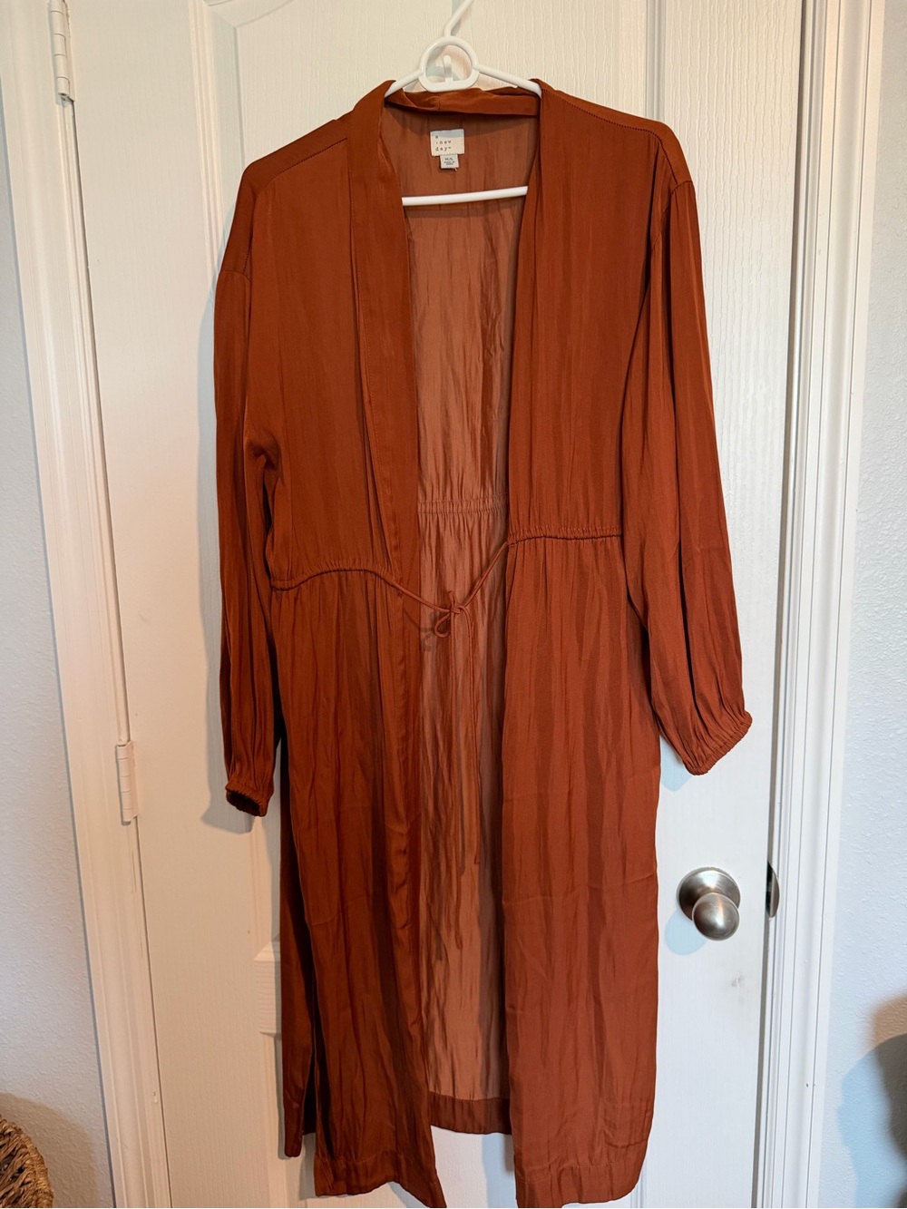 Lightweight Open-Front Rust kimono